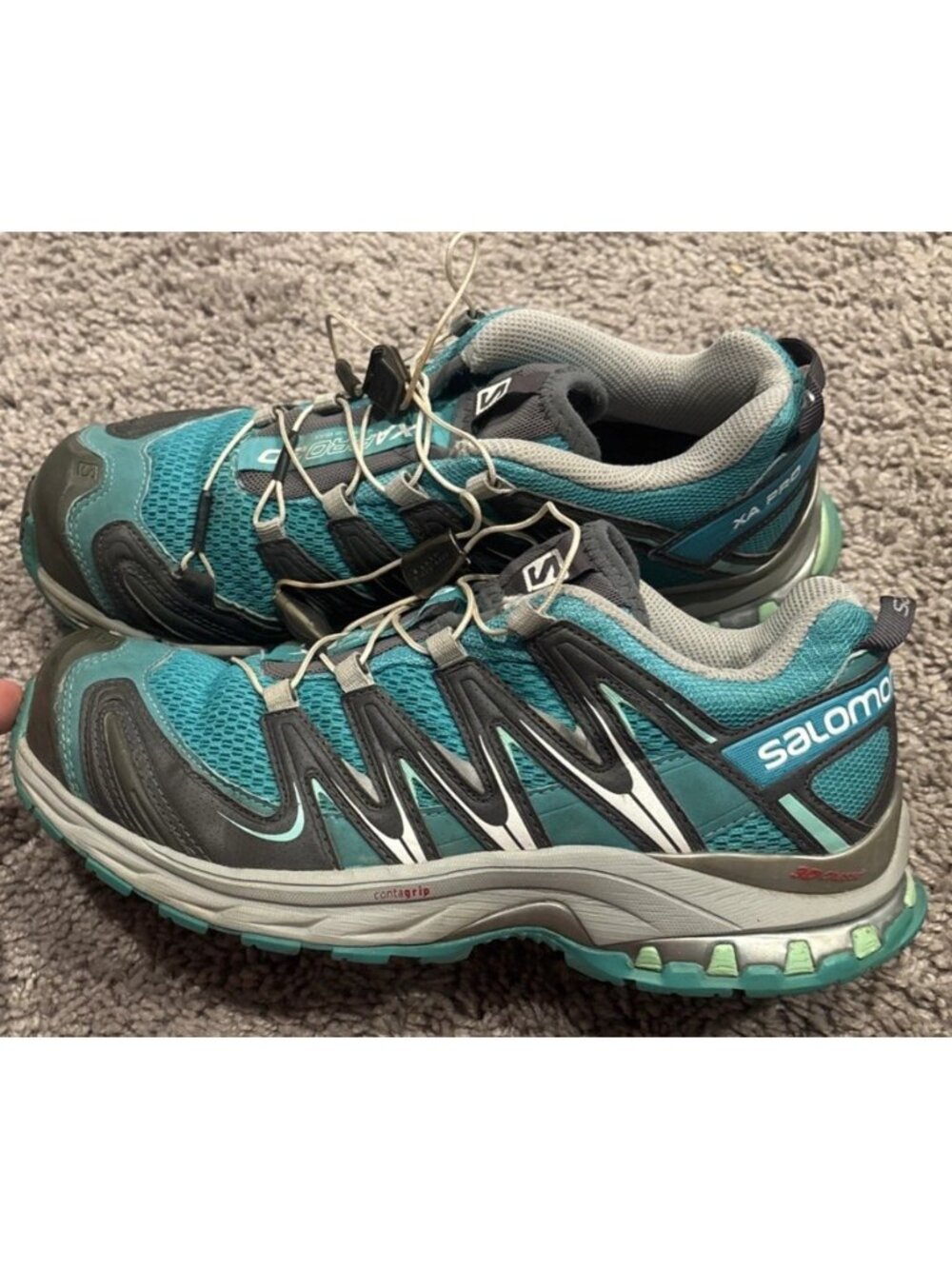 Salomon XA Pro 3D Shoes Womens Size 7.5 Blue Trail Running Ortholite 416296
